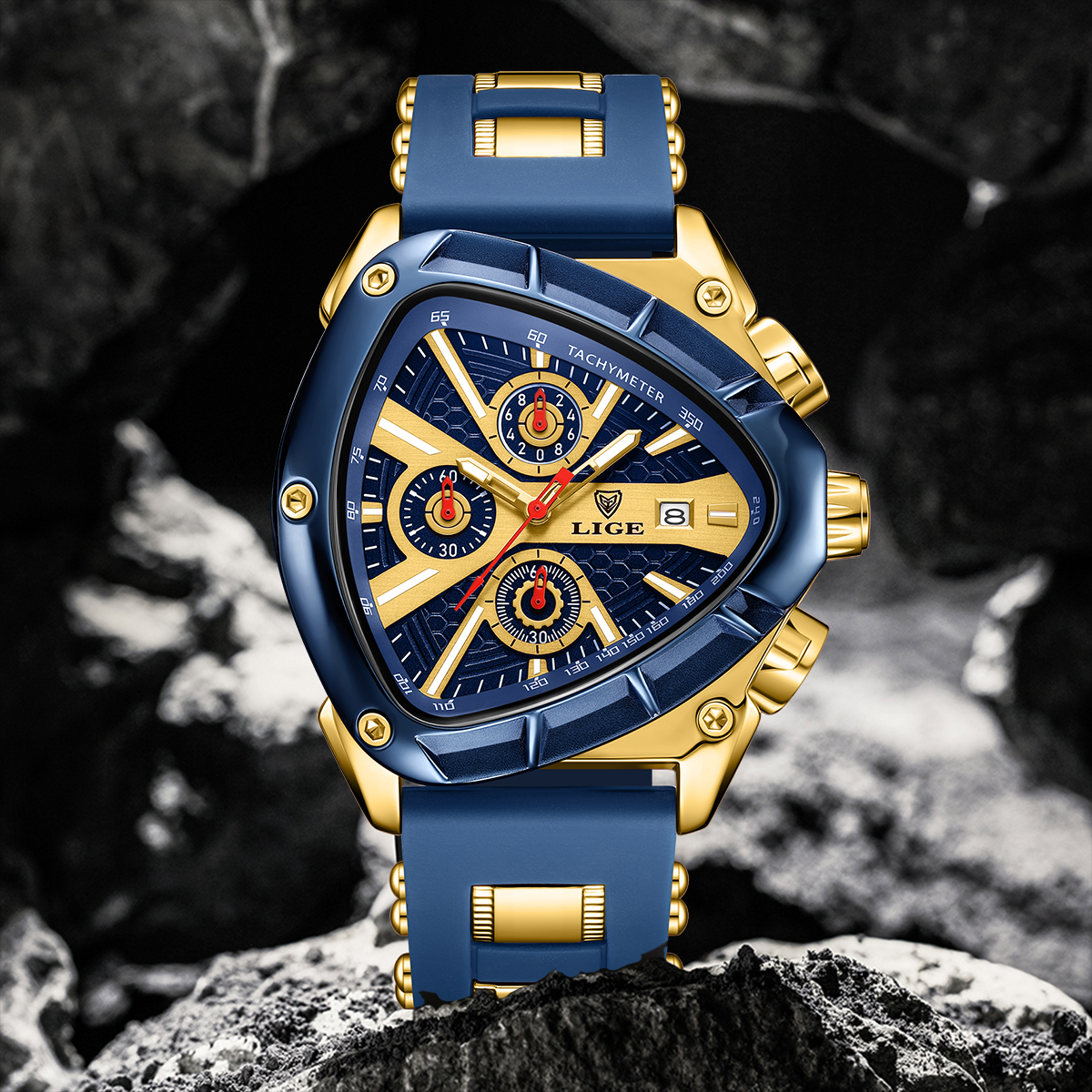 Watch Triangle Luxury - LIGE Military Men Watch Fashion Triangle