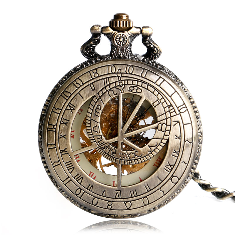 Zodiac Luxury Watch - Copper Retro Fob Chain Mechanical Fashion