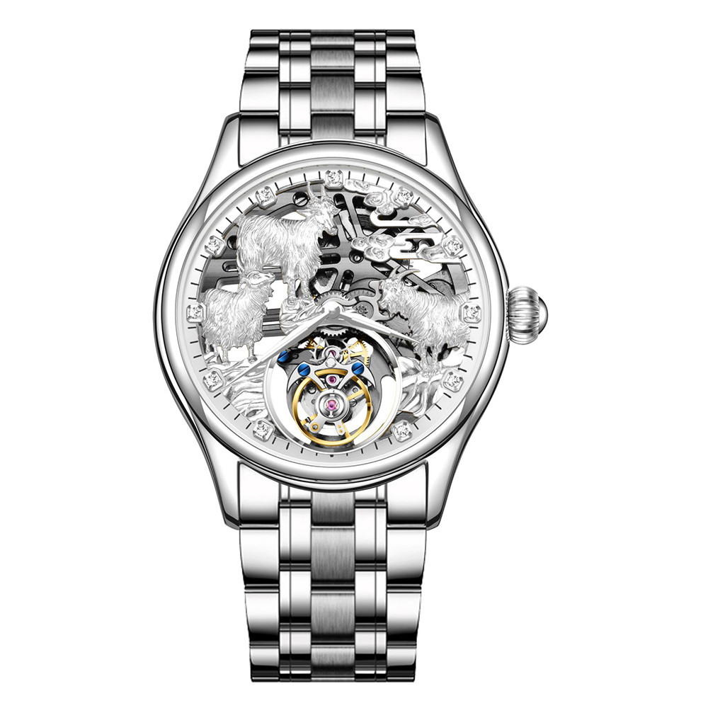Zodiac Luxury Watch - AESOP Real Tourbillon Mechanical Male Watches
