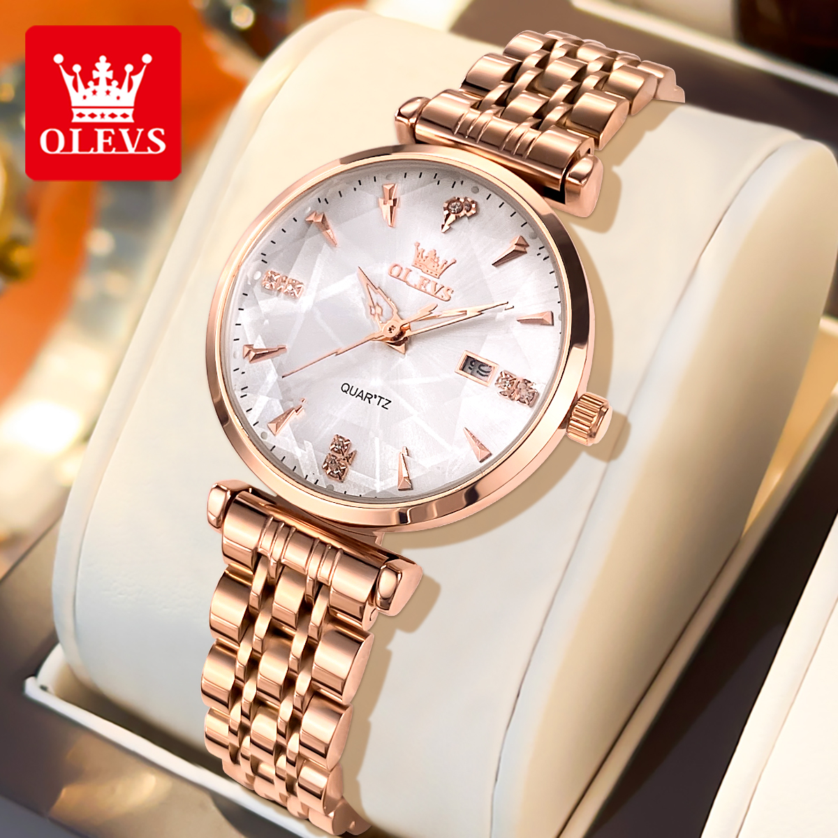 Ladies Luxury Watch - OLEVS brand beautiful women's watches Prism