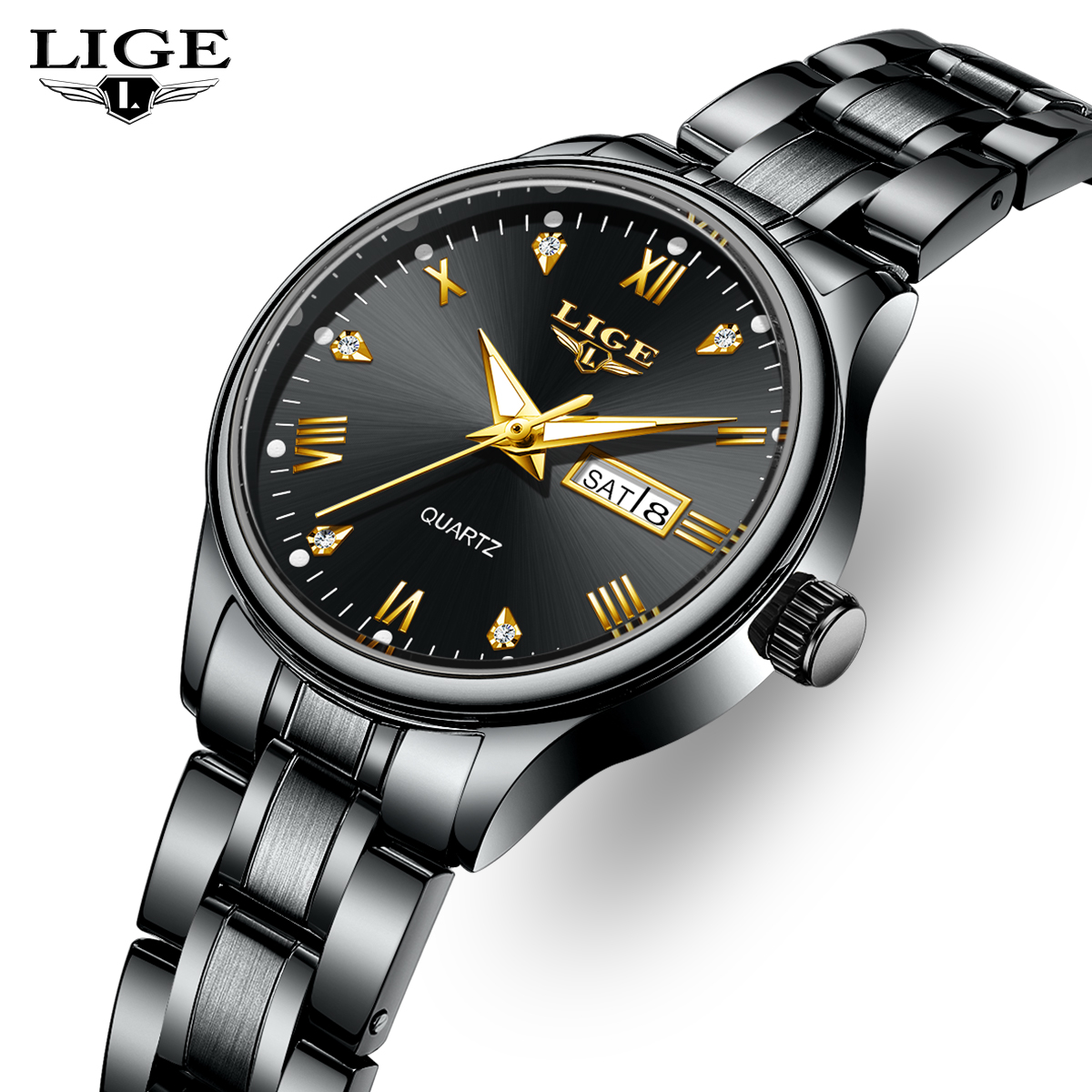 Ladies Luxury Watch - LIGE Top Band Woman Watch Classic