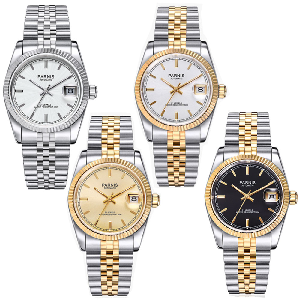 Luxury Watch Arabic - Parnis 36mm Mens Automatic Watch Miyota
