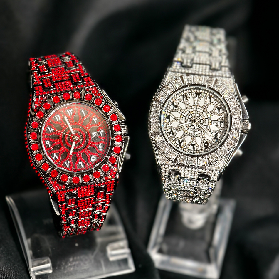 Luxury Watch Arabic - Red Diamond Watch For Men Brand