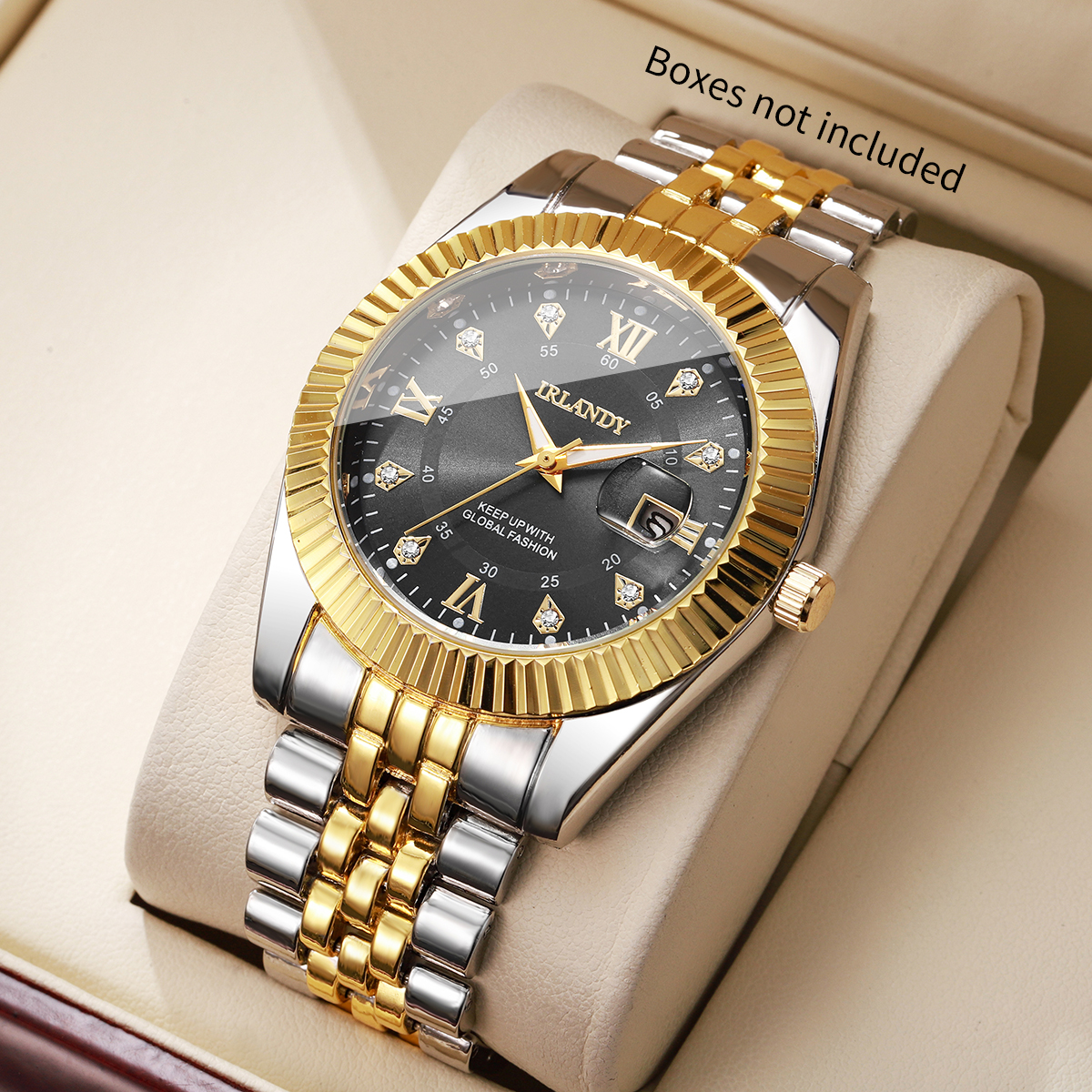 Luxury Watch Arabic - Fashion Rhinestone Roma Dial Men's Calendar