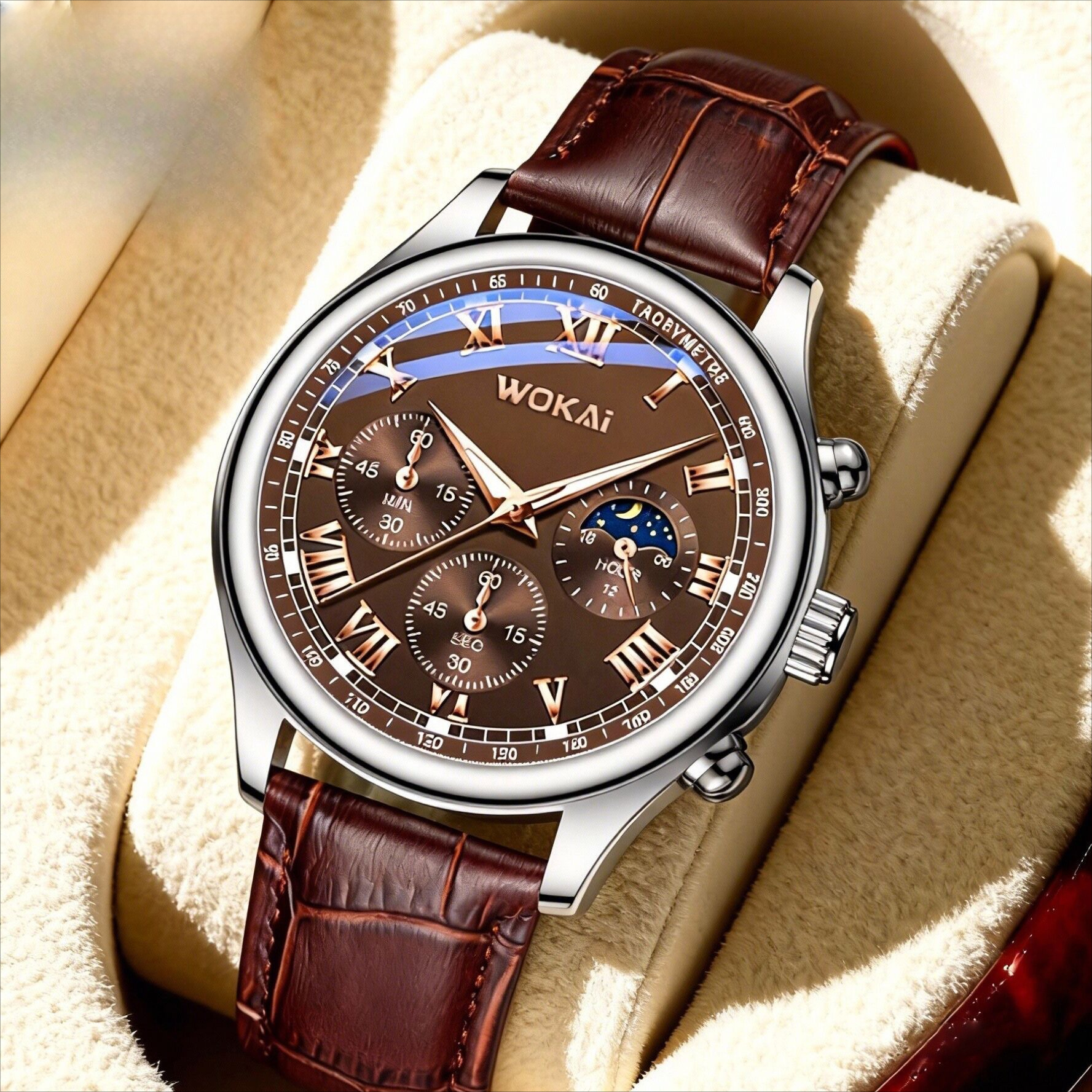 Luxury Watch Organizer For Men - Luxury Men Business Watches Fashion Leather