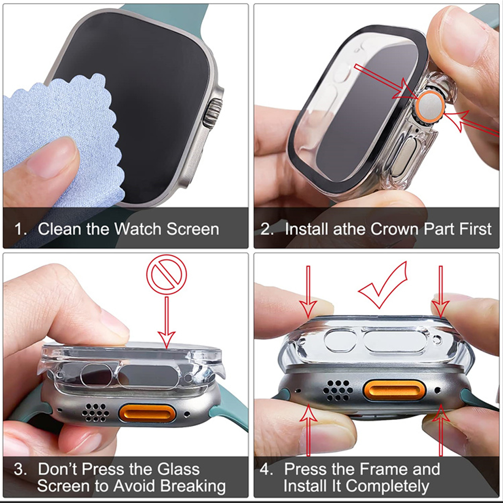 Glass+case For Apple Watch Ult – Luxury Watch Protection Film recenzja i cena