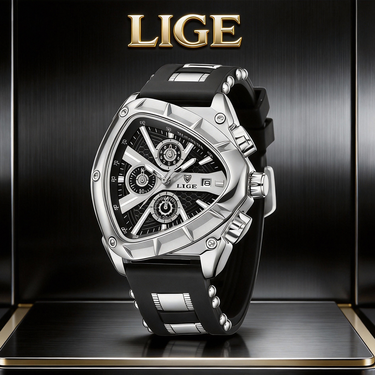 LIGE Fashion Men Watch Triangl – Watch Triangle Luxury recenzja i cena