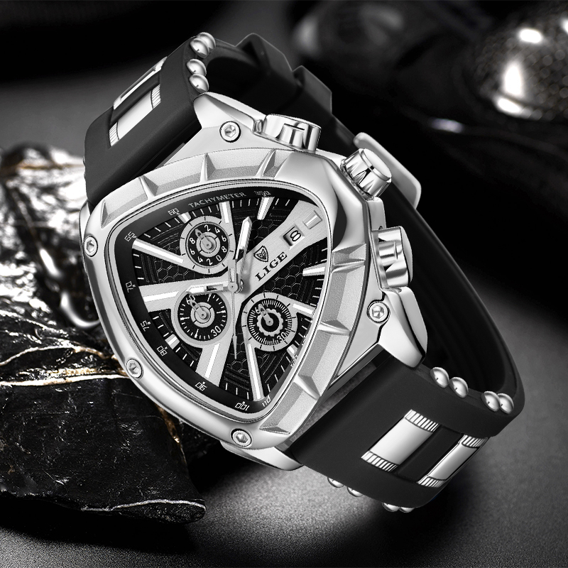 LIGE Fashion Men Watch Triangl – Watch Triangle Luxury recenzja i cena