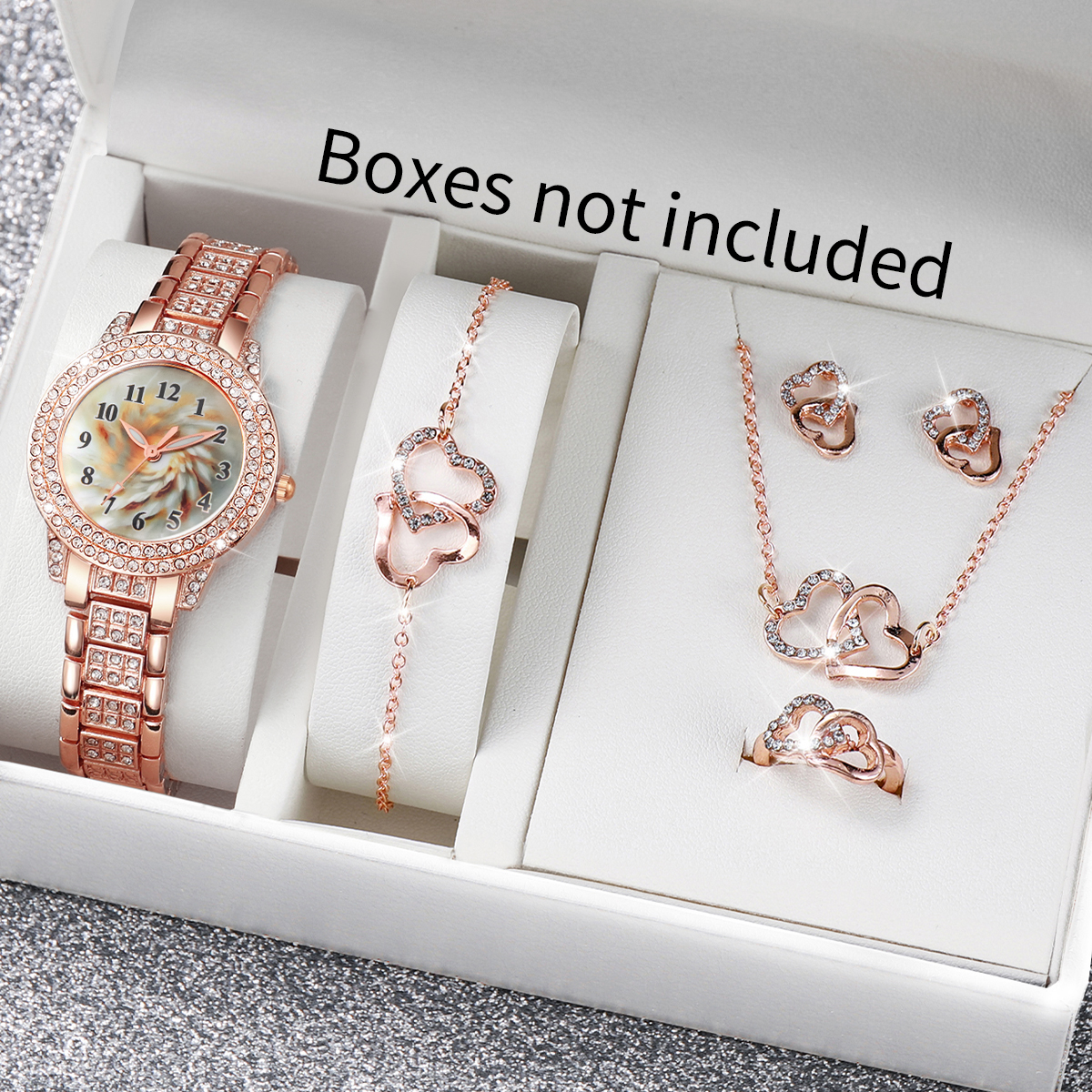 6PCS Luxury Rhinestone Women Q – Luxury Watch Arabic recenzja i cena
