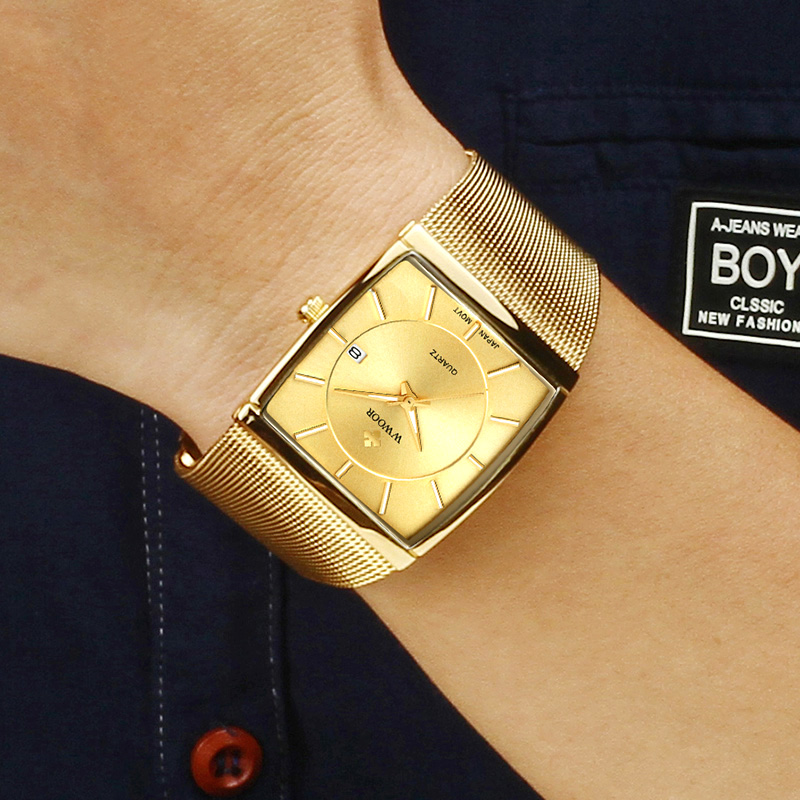 Wwoor Brand Luxury Gold Men Sq – Luxury Watch Japan Brand recenzja i cena