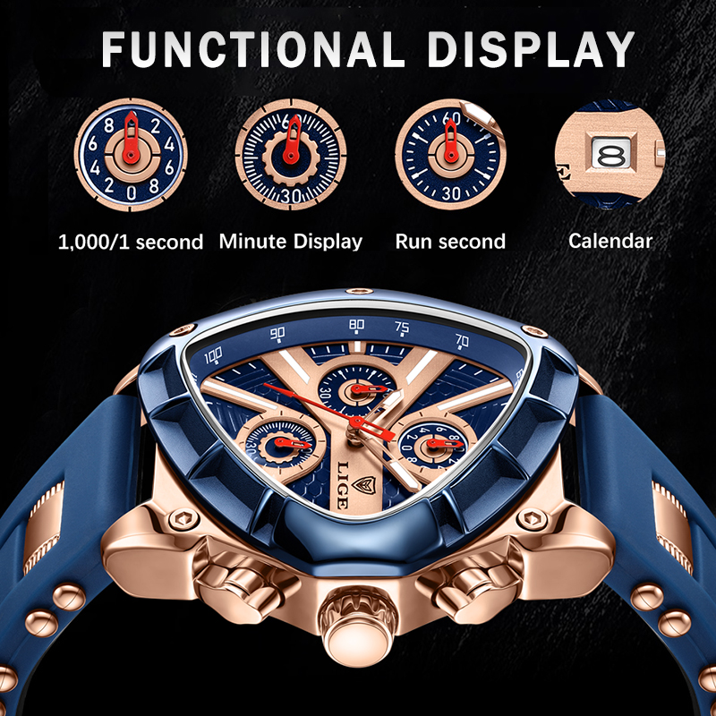 LIGE Fashion Men's Watch Luxur – Watch Triangle Luxury recenzja i cena