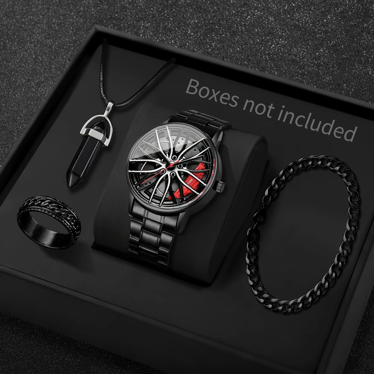 4PCS/Set Fashion 3d Car Wheel  – Luxury Watch Organizer For Men recenzja i cena