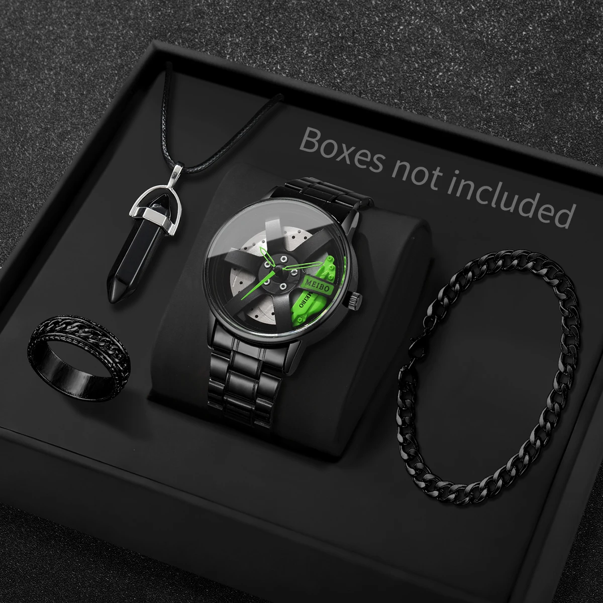 4PCS/Set Fashion 3d Car Wheel  – Luxury Watch Organizer For Men recenzja i cena
