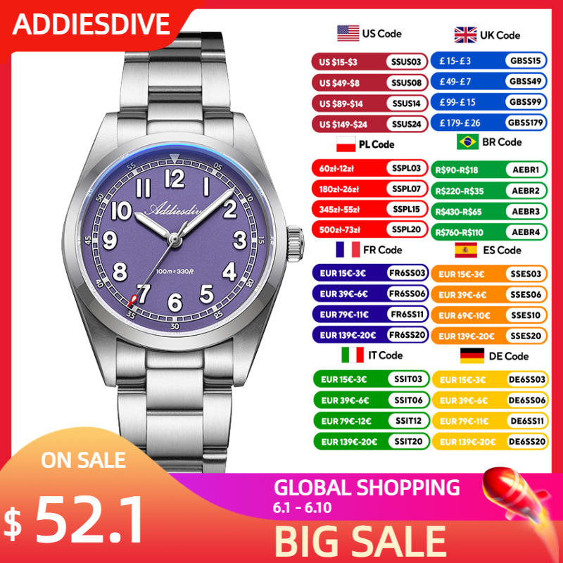 ADDIESDIVE New Quartz Watches  – Luxury Watch Low Price recenzja i cena
