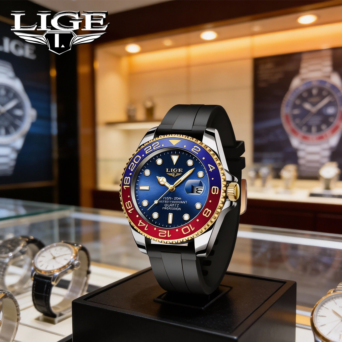 LIGE 2025 New Luxury Men Quart – Luxury Watch Organizer For Men recenzja i cena
