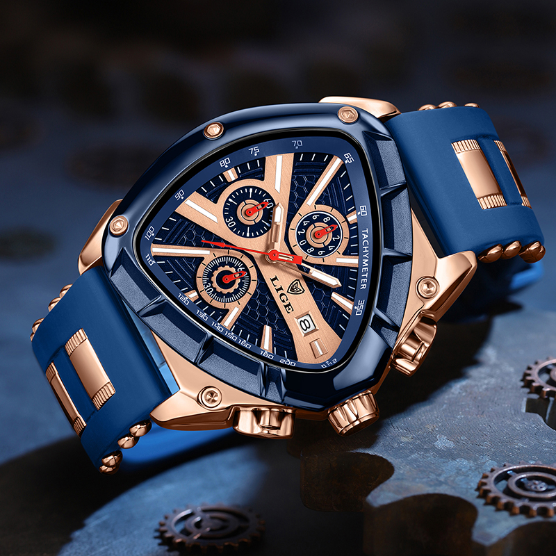 LIGE Fashion Men Watch Triangl – Watch Triangle Luxury recenzja i cena
