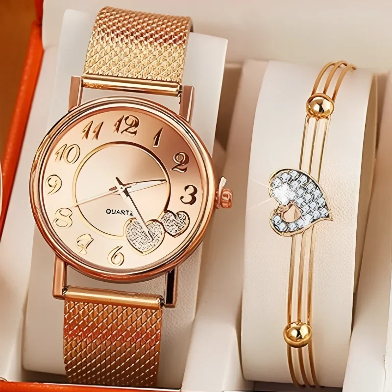 Elegant Rose Gold Heart Dial W – Luxury Watch Levels recenzja i cena