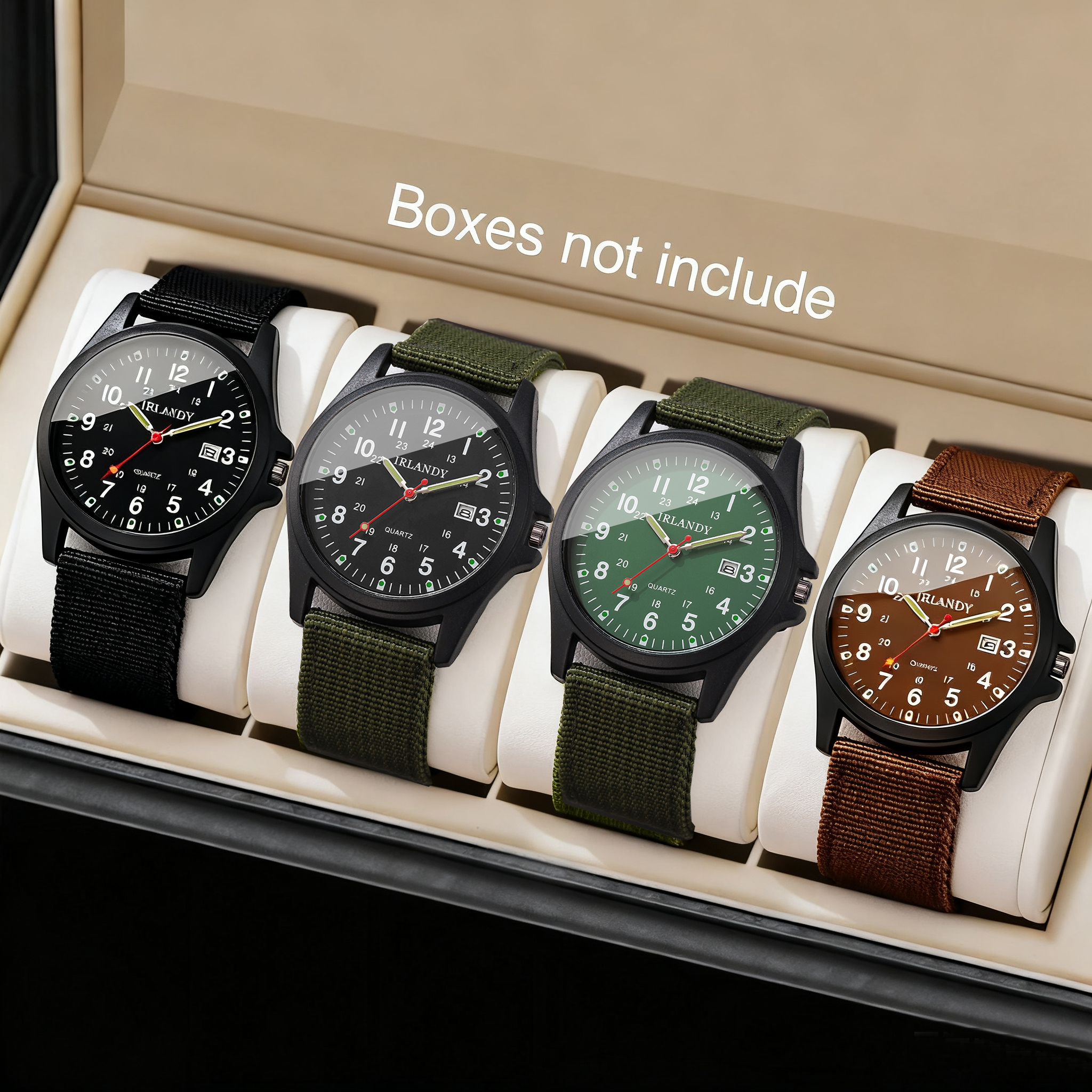 1/4PCS Fashion Nylon Strap Men – Luxury Watch Arabic recenzja i cena