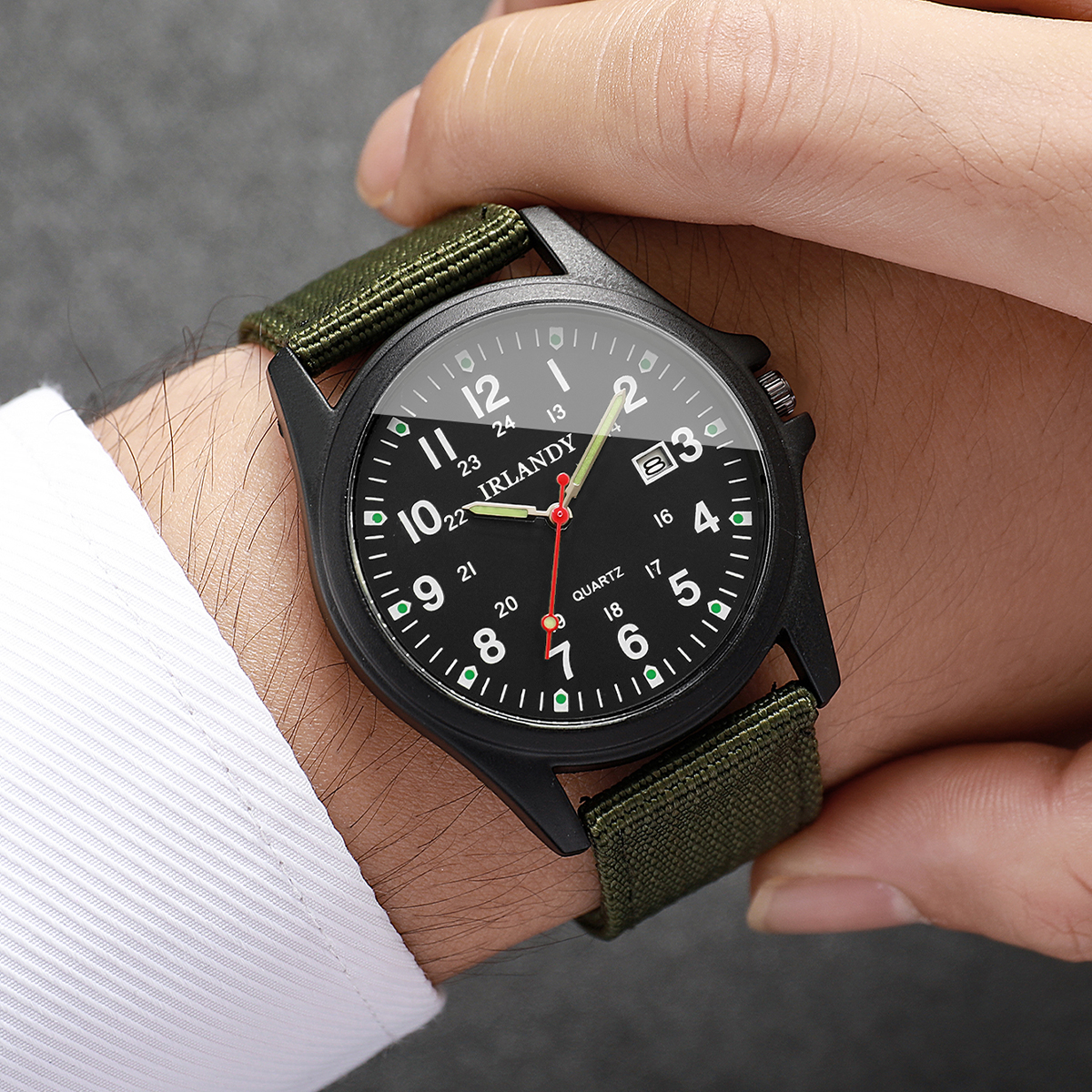 1/4PCS Fashion Nylon Strap Men – Luxury Watch Arabic recenzja i cena