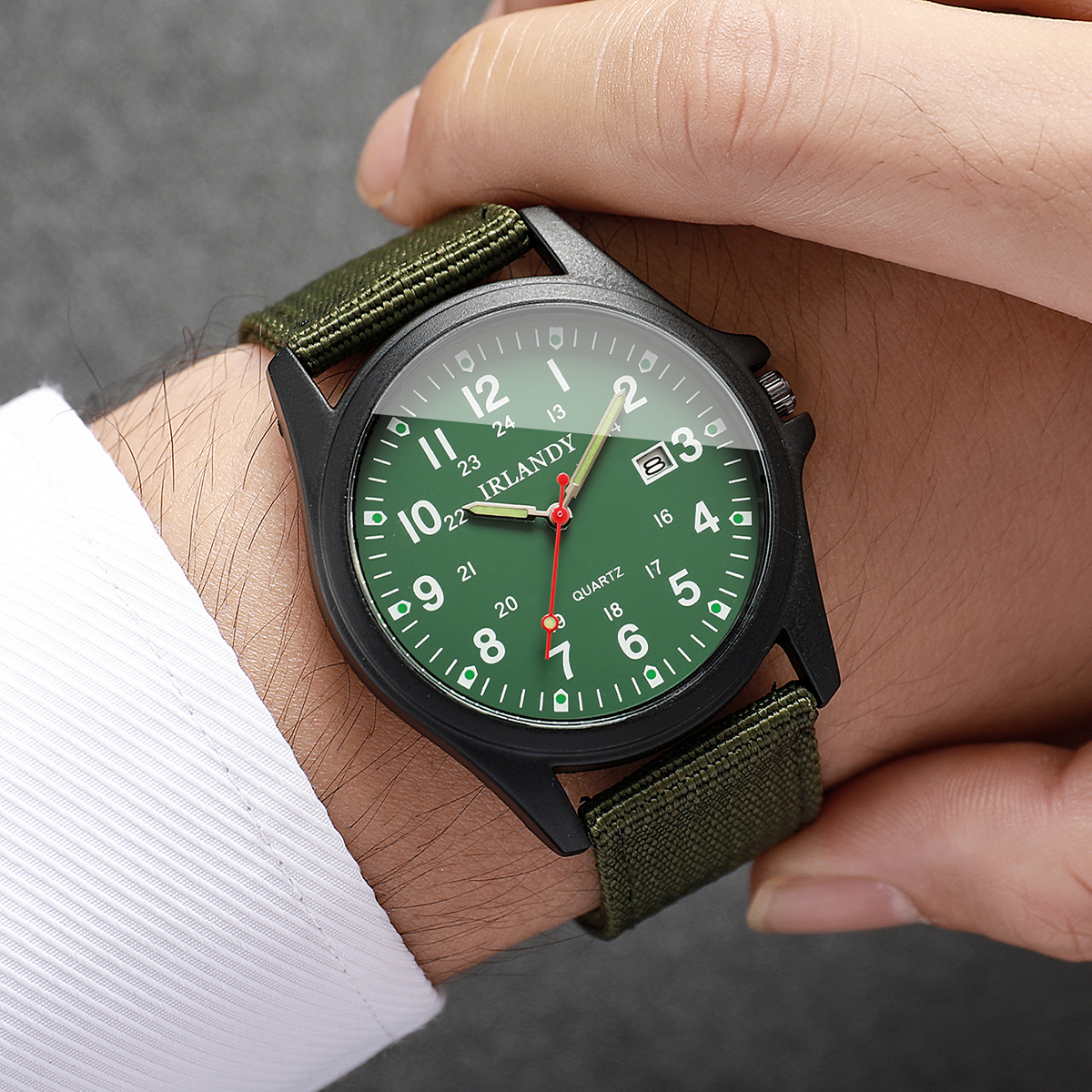 1/4PCS Fashion Nylon Strap Men – Luxury Watch Arabic recenzja i cena