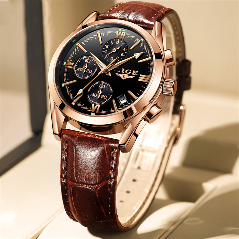 LIGE Fashion Men Watches Top B – Luxury Watch Low Price recenzja i cena