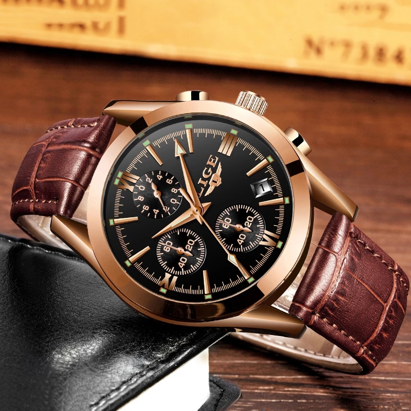 LIGE Fashion Men Watches Top B – Luxury Watch Low Price recenzja i cena