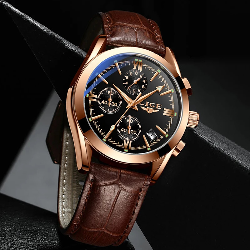 LIGE Fashion Men Watches Top B – Luxury Watch Low Price recenzja i cena