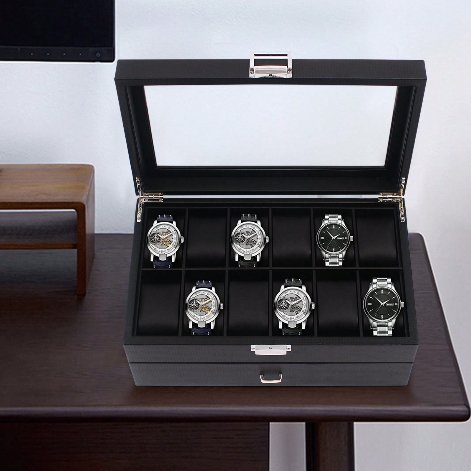 24 Slot Men Watch Display Case – Luxury Watch Organizer For Men recenzja i cena