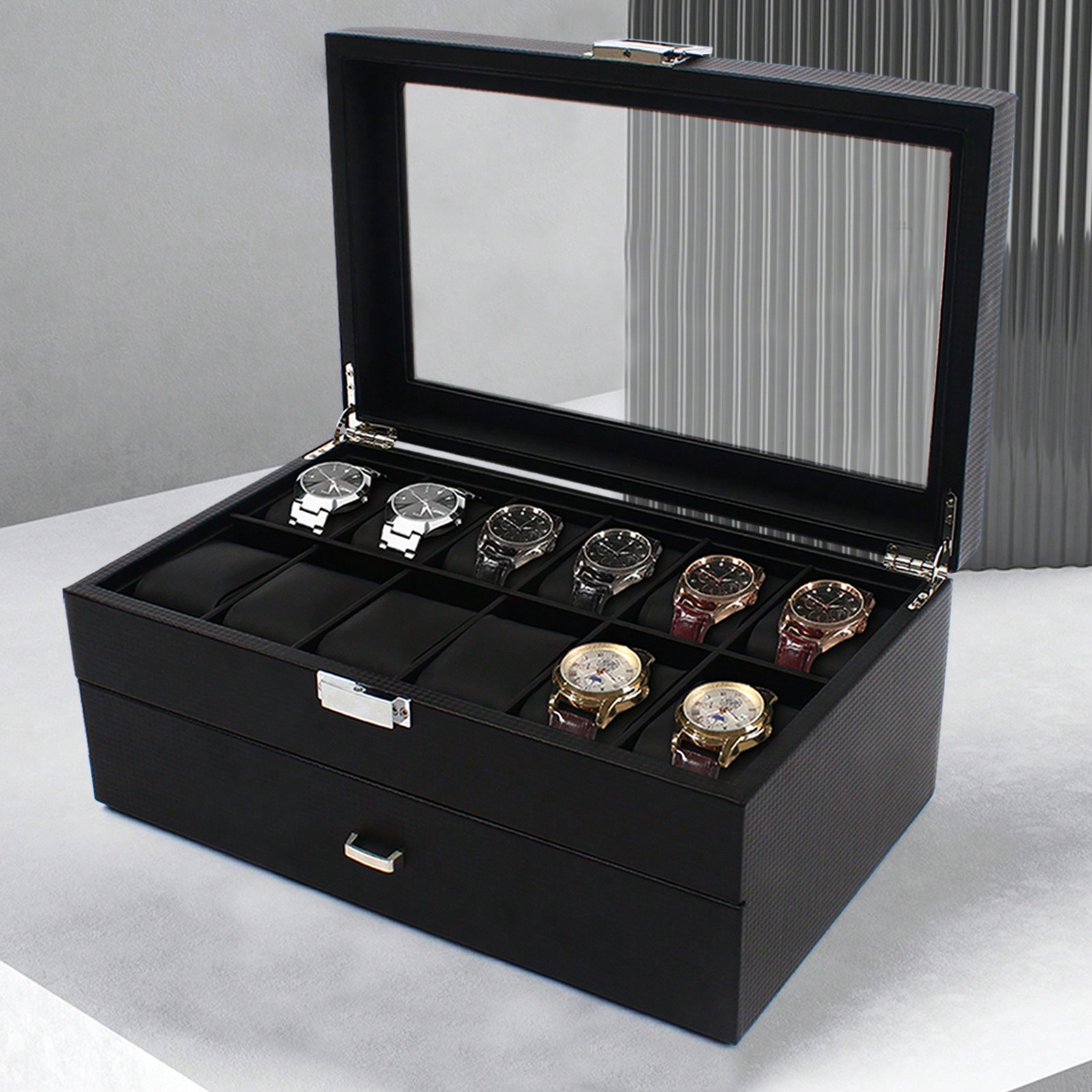 24 Slot Men Watch Display Case – Luxury Watch Organizer For Men recenzja i cena