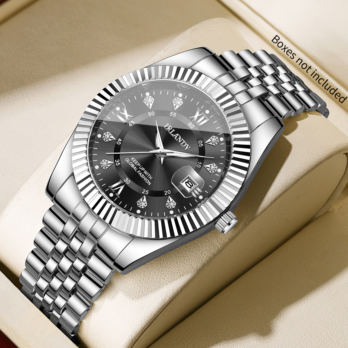 Fashion Rhinestone Men Busines – Luxury Watch Arabic recenzja i cena