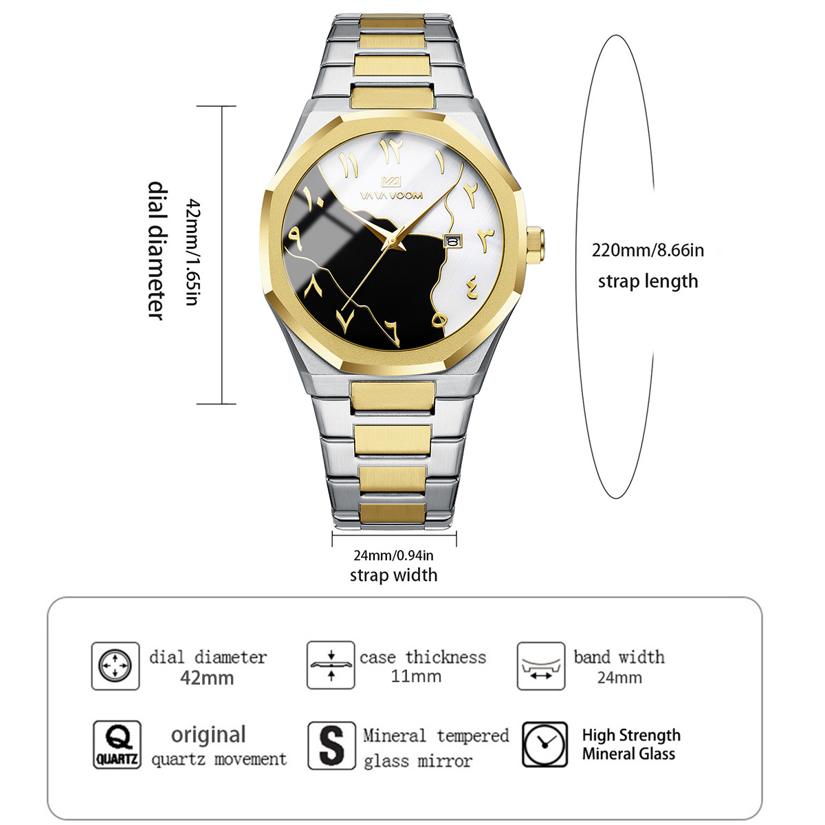 Top Brand Men Watch Marble Dia – Luxury Watch Arabic recenzja i cena