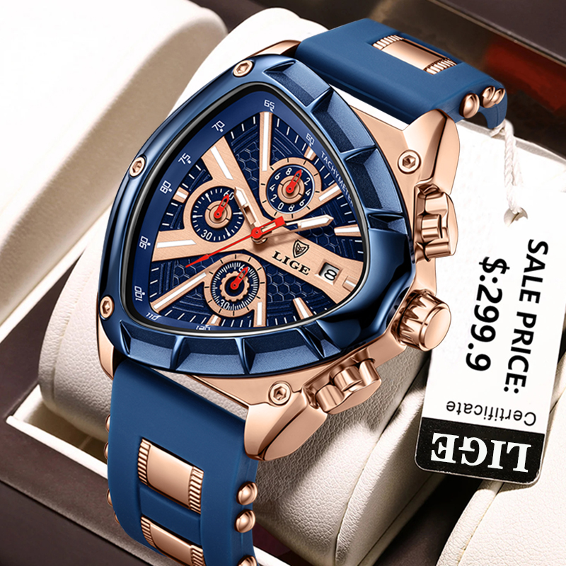 LIGE Luxury Fashion Quartz Man – Watch Triangle Luxury recenzja i cena