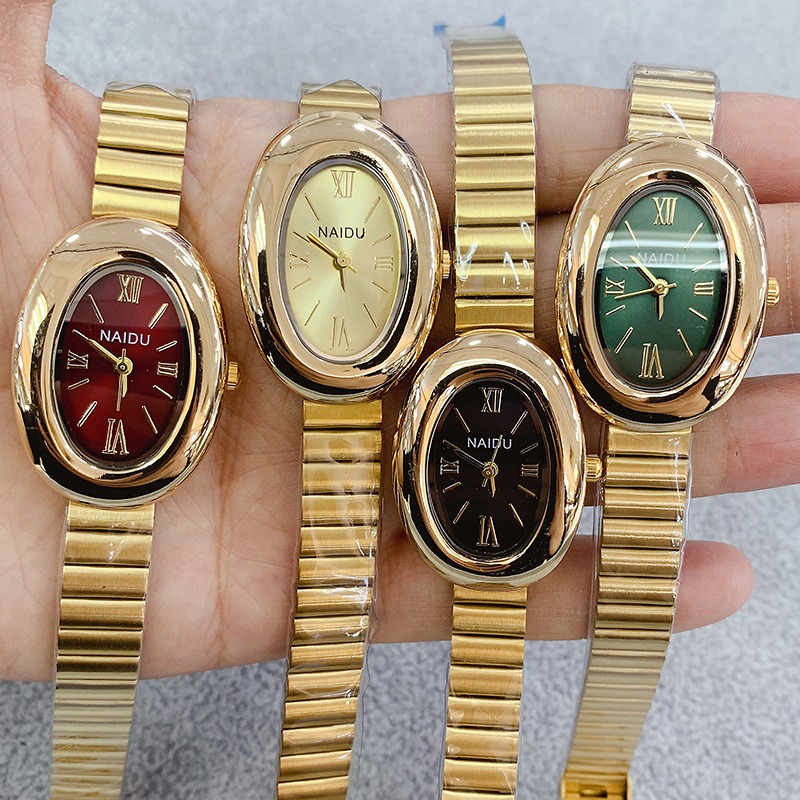 Luxury Brand Gold Oval Women Q – Luxury Watch Green recenzja i cena