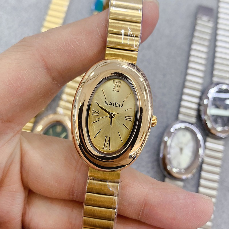 Luxury Brand Gold Oval Women Q – Luxury Watch Green recenzja i cena