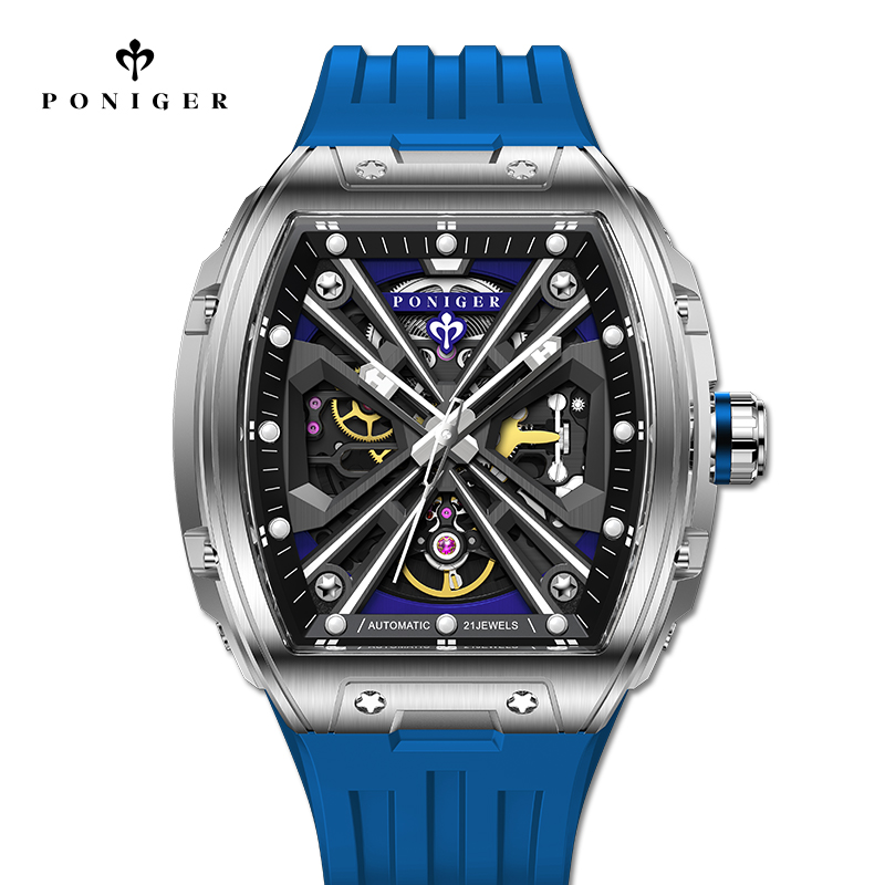 PONIGER Luxury Automatic Mecha – Luxury Watch On Rubber Strap recenzja i cena