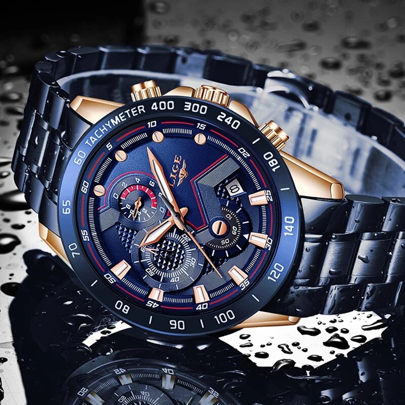 LIGE New Fashion Watches Men S – Luxury Watch Low Price recenzja i cena