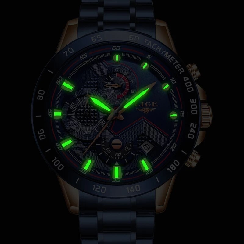 LIGE New Fashion Watches Men S – Luxury Watch Low Price recenzja i cena