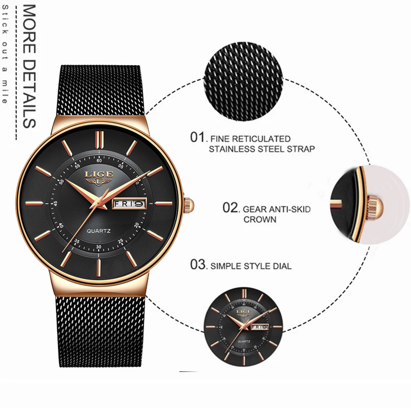 LIGE Women Watches Luxury Bran – Ladies Luxury Watch recenzja i cena