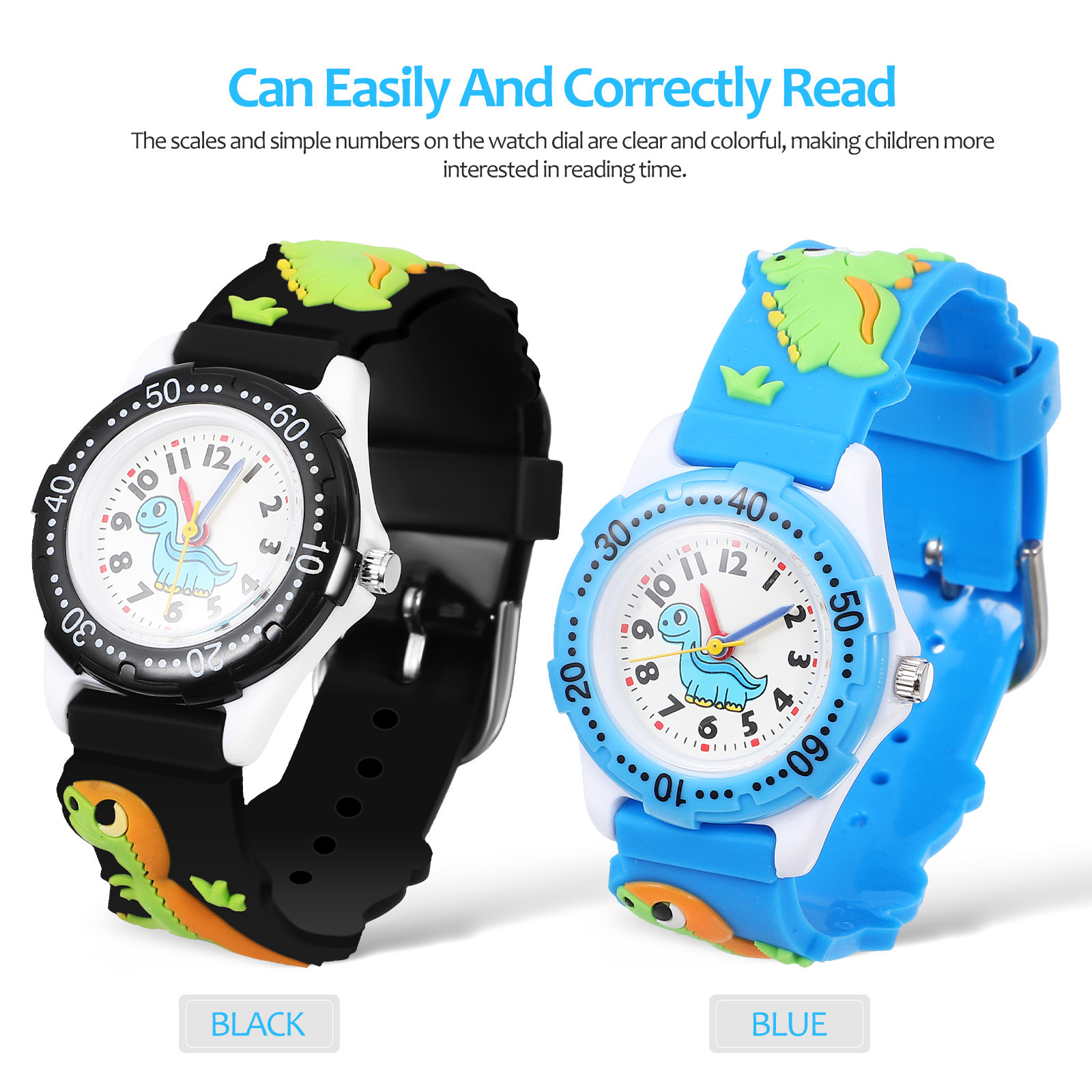2Pcs Cartoon Watches with 3D D – Luxury Watch Arabic recenzja i cena