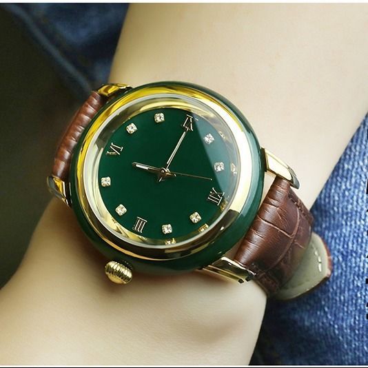 Vintage Green Jade Watch Diamo – Zodiac Luxury Watch recenzja i cena