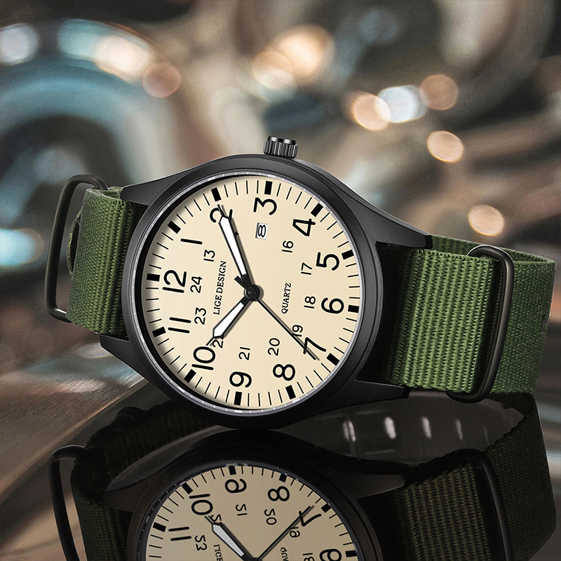LIGE 2025 TOP NEW quartz wrist – Luxury Watch Green recenzja i cena