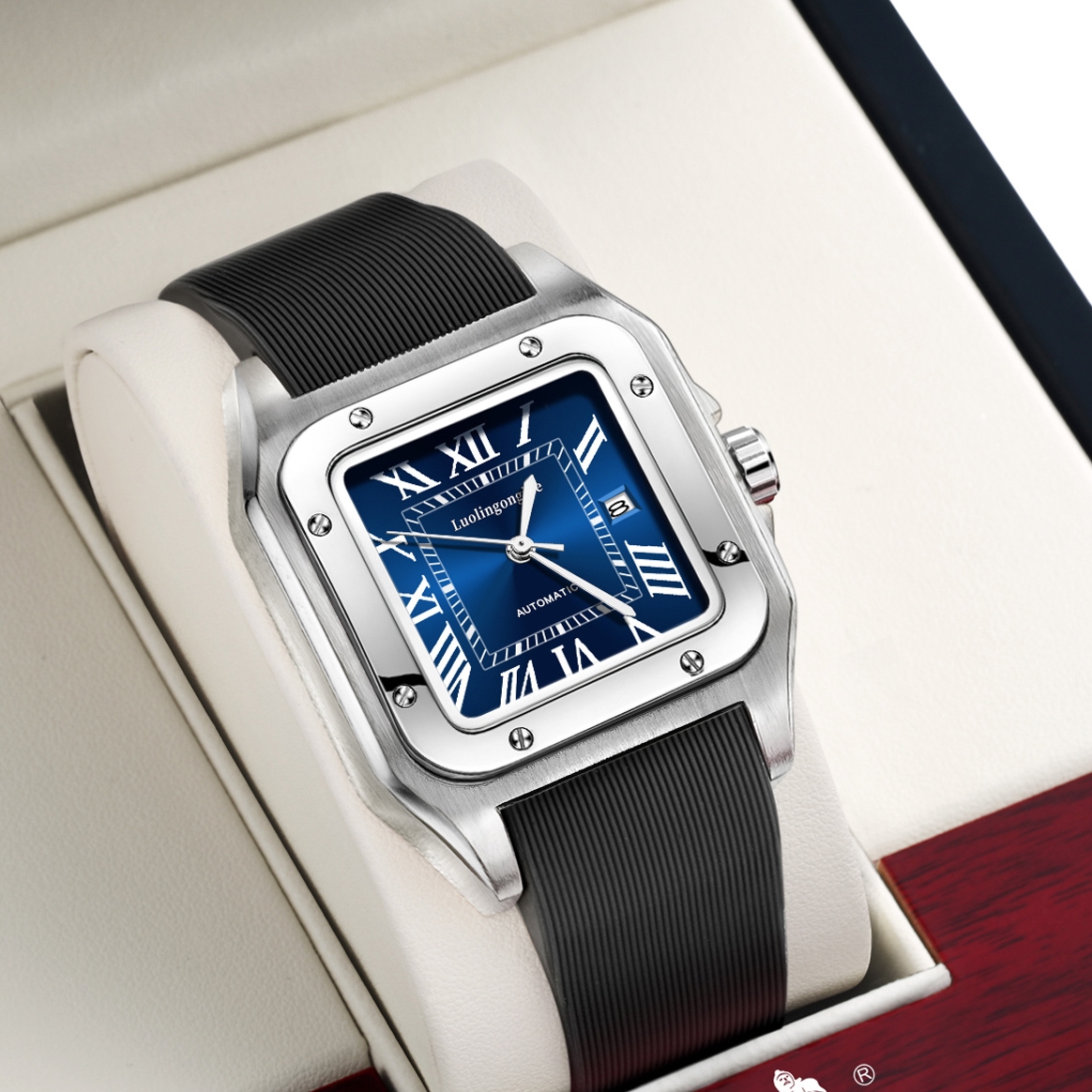 Square-Shaped Popular Men's Me – Luxury Watch On Rubber Strap recenzja i cena