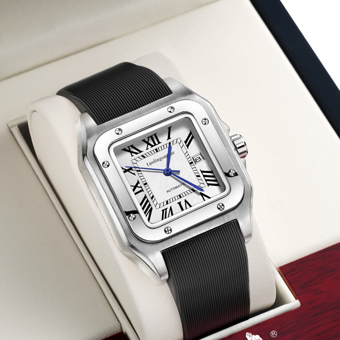 Square-Shaped Popular Men's Me – Luxury Watch On Rubber Strap recenzja i cena