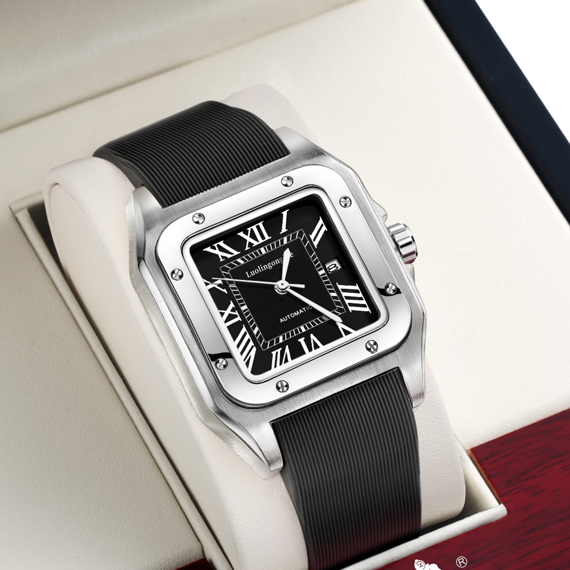Square-Shaped Popular Men's Me – Luxury Watch On Rubber Strap recenzja i cena