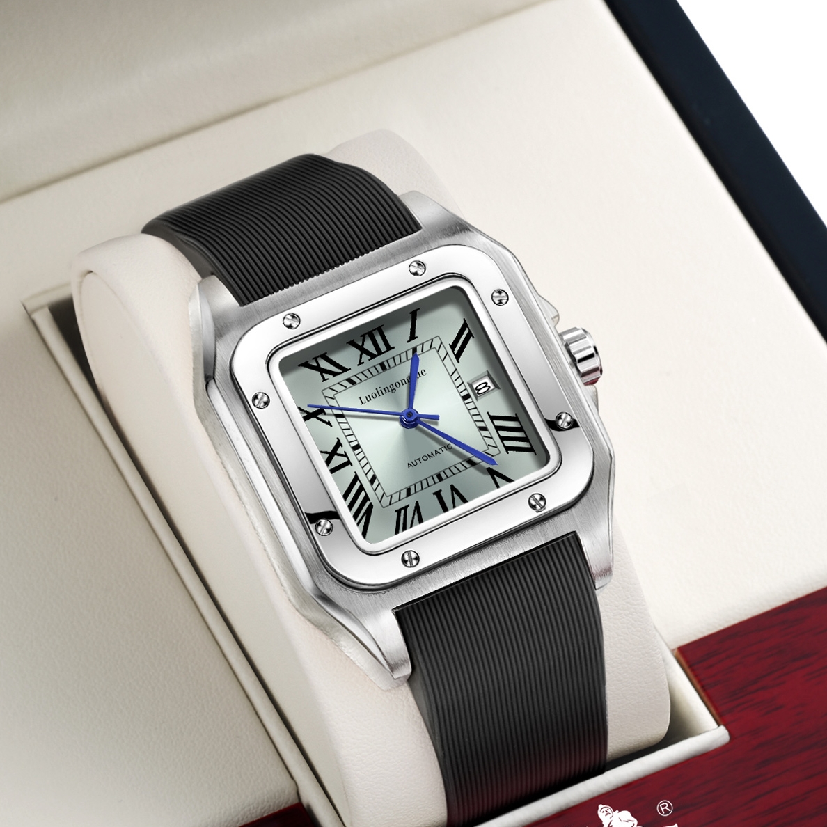 Square-Shaped Popular Men's Me – Luxury Watch On Rubber Strap recenzja i cena