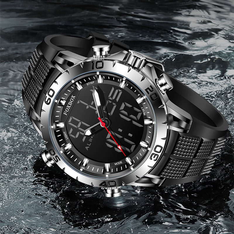 FOXBOX Mens Watches Sports Top – Luxury Watch Organizer For Men recenzja i cena