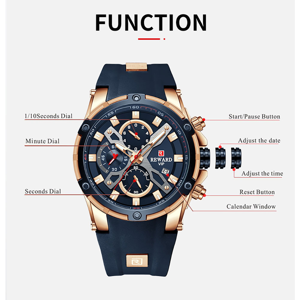 2023 New REWARD Mens Watches B – Luxury Watch Low Price recenzja i cena