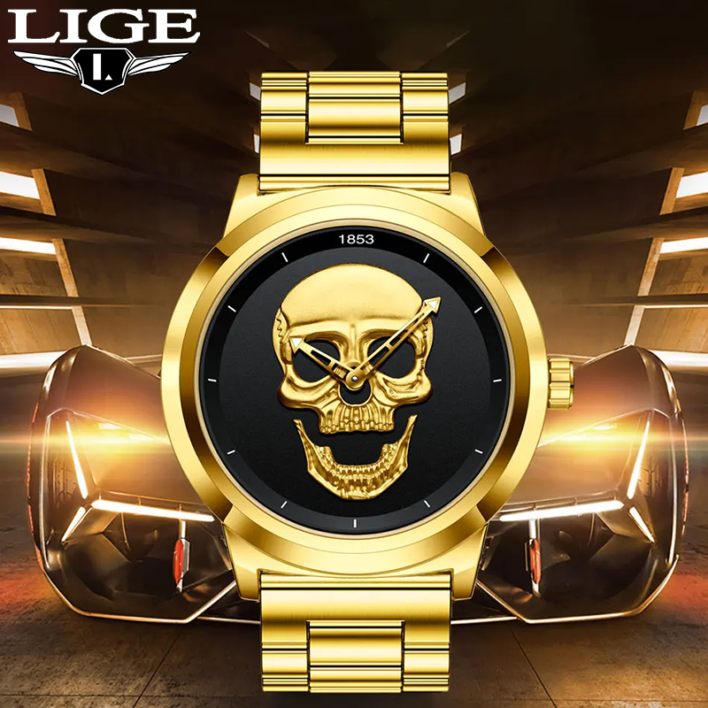 LIGE Top Luxury Brand  Quartz  – Luxury Watch Organizer For Men recenzja i cena